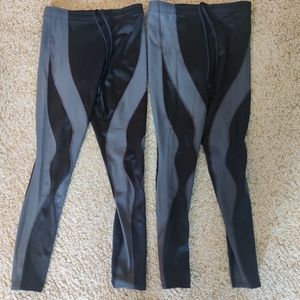 Men's CW-X Running Tights - Black & Gray - Size Small - Lot of 2
